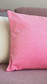 Úžitkový textil - Menčestrový poťah na vankúš - ružová - 18215601_