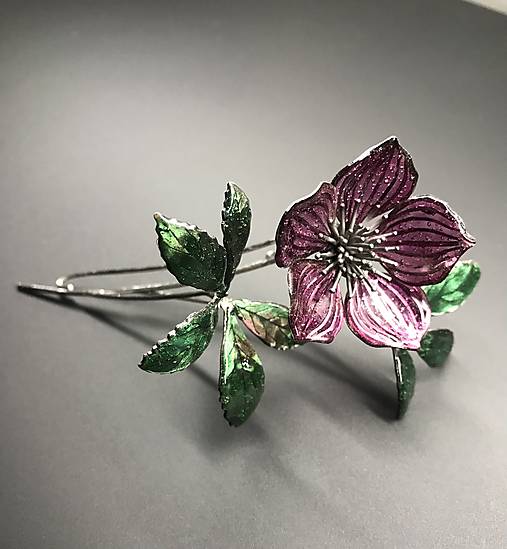 Brošne - Brošňa ružová  čemerica - 18216467_