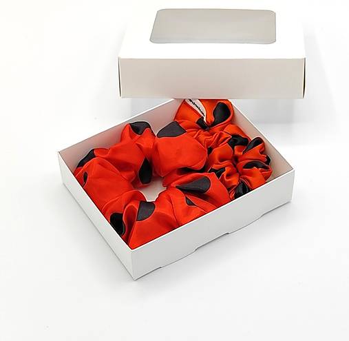 Ozdoby do vlasov - Súprava dvoch lienkových gumičiek L-klasik a S - 18215732_