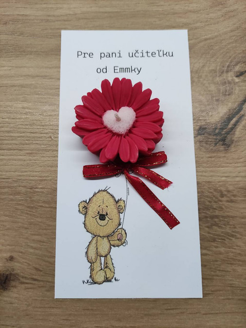 Personalizovaný darček pre učiteľov– kvet s venovaním