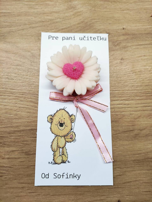 Personalizovaný darček pre učiteľov– kvet s venovaním