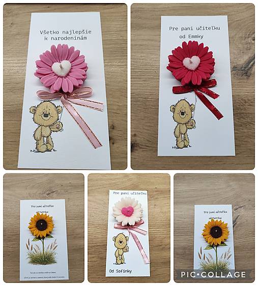 Personalizovaný darček pre učiteľov– kvet s venovaním