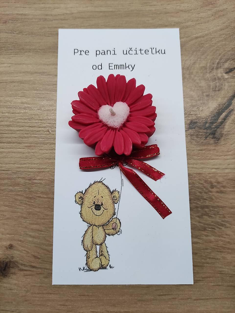 Personalizovaný darček pre učiteľov– kvet s venovaním