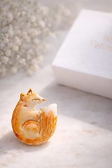 Brošne - Lišiak ryšavý maľovaný - porcelánová brošňa - 18214679_