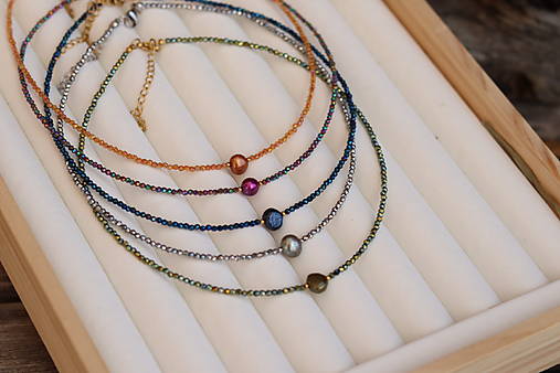 Náhrdelník choker zirkon flash