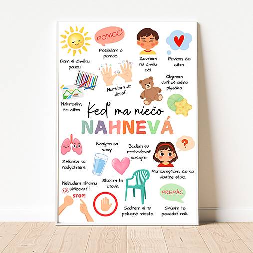 Hračky - Plagát Afirmácie pre deti, Keď ma niečo nahnevá PDF - 18214686_