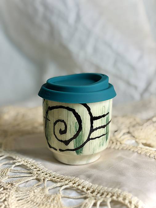 Keramický travel cup Emerald Spiral