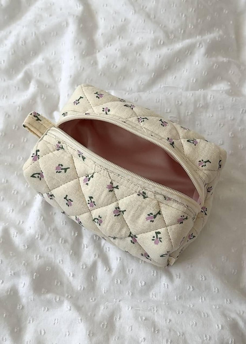 Taštičky - Kozmetická taška do kabelky – malé kvietky, darček pre ženu - 18215269_