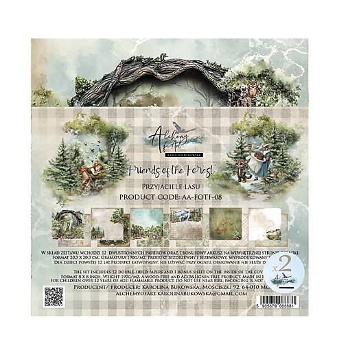 Papier - Scrapbook papier 8x8 Friends of the Forest - 18217962_