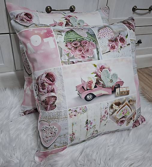 Veľké tašky - 🌸 Obliečky Pinky Love v ružových tónoch/Shabby Chic elegancia - 18217197_