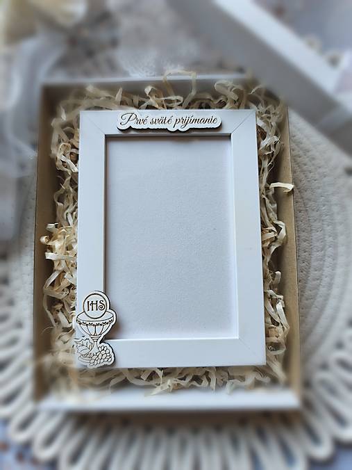 Dekorácie - Fotorámik k prvému svätému prijímaniu  - kalich - 18217755_