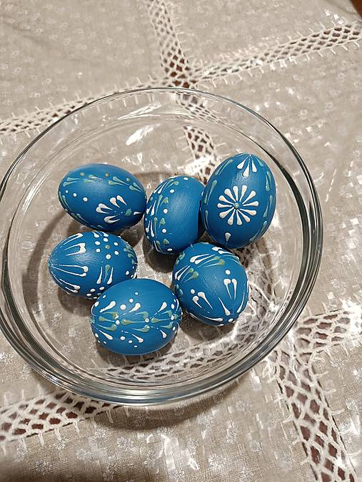 Dekorácie - Modré malé kraslice - 18218068_