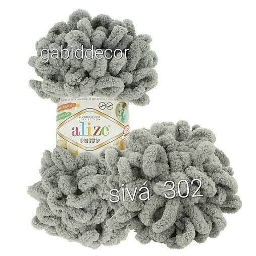 Jemnučká a ľahká deka z priadze alize puffy -  šedá/sivá