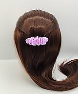 Ozdoby do vlasov - Spona do vlasov scrunchie sv. fialová 8 cm - 18217890_