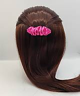 Ozdoby do vlasov - Spona do vlasov scrunchie fuchsiová 8 cm - 18217913_