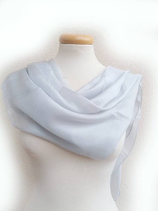 Šatky - "pastel grey"  hodvábná šatka  90x90 cm skladom - 18216798_