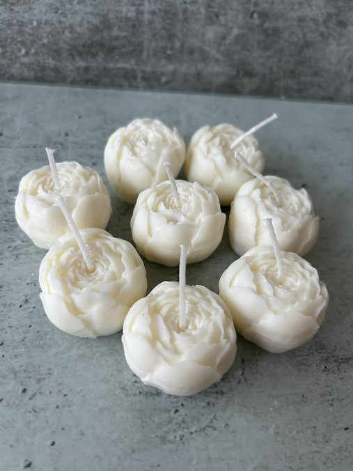 Darčeky pre svadobčanov - Svadobná sviečka - Pivonka - 18217204_