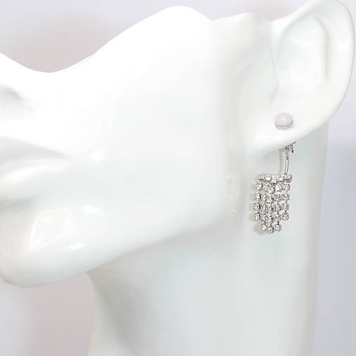 Štrasové napichovacie náušnice