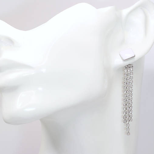 Štrasové napichovacie náušnice