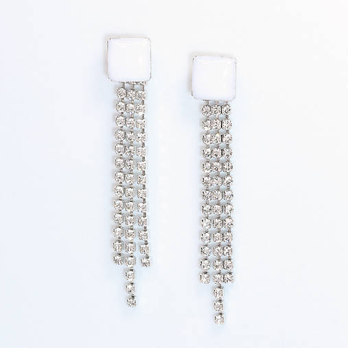 Štrasové napichovacie náušnice