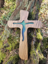 Dekorácie - Krížik z orechového dreva - 18219226_