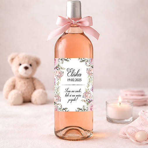 Samolepiaca etiketa "radostník" na víno/pálenku