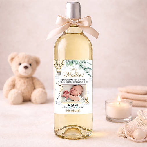 Samolepiaca etiketa "radostník" na víno/pálenku