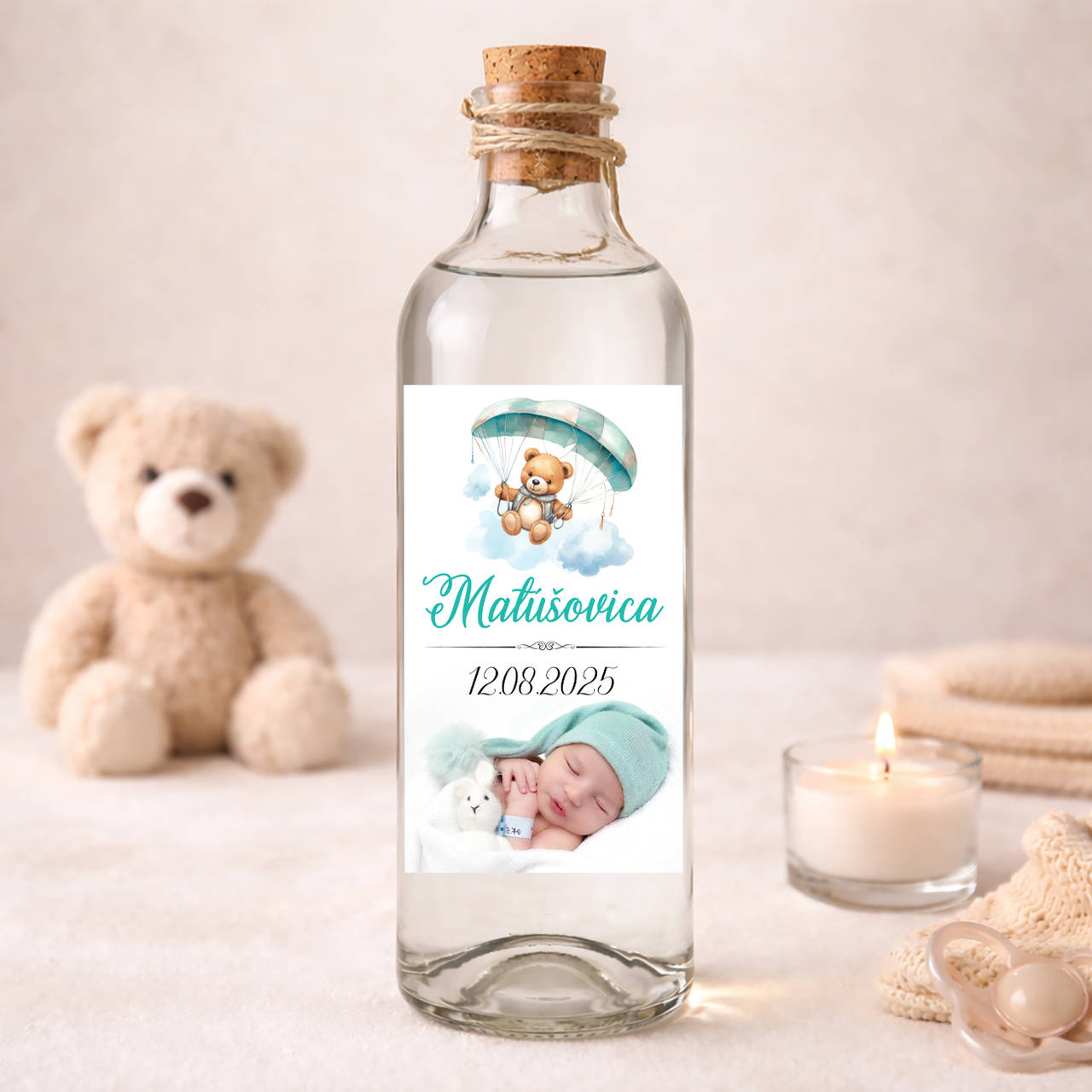 Nálepka na krstinovú pálenku, radostník