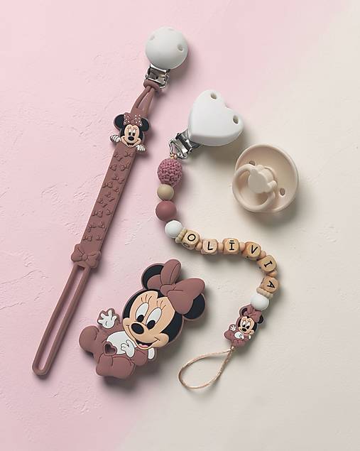 Detské doplnky - SET: 2x retiazka na cumlík a hryzátko - 18219435_