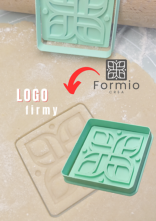 Vlastné logo ako vykrajovačka - vykrajovačka s logom na sušienky, fondán, marcipán, polymer