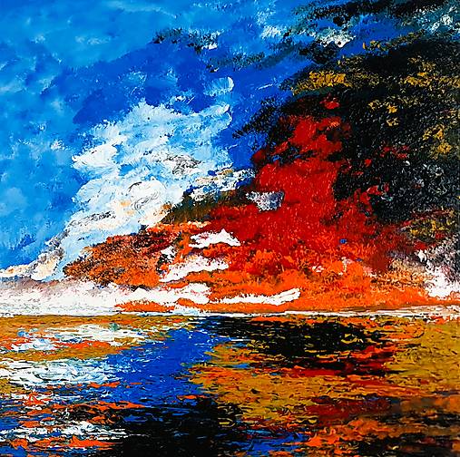 Obrazy - Abstraktná prímorská krajina 1 - 18219939_