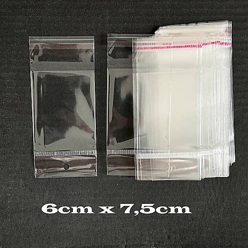 Obalový materiál - PP vrecko s lepiacou klopou - 6cmx7,5cm - bal.100ks - 18218515_