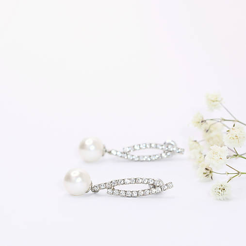 Kamienkové perlové náušnice