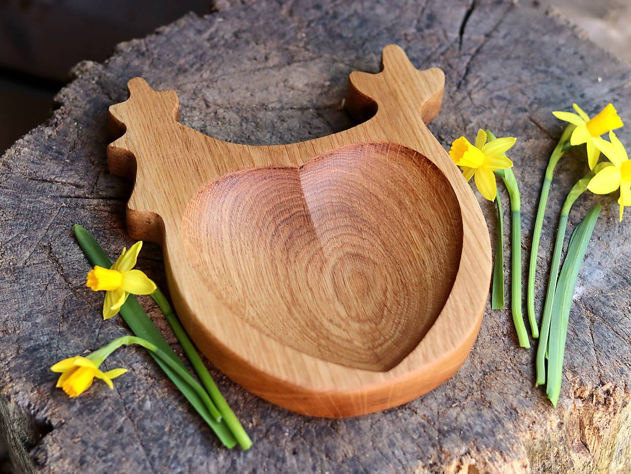 Dubová miska "sliepočka"