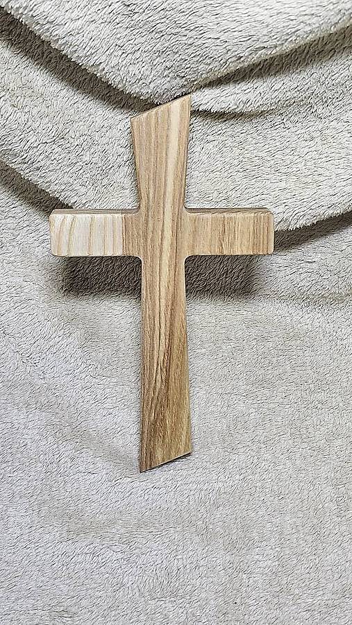 Dekorácie - Drevený svadobný krížik SIMPLE TWO Jaseň - 18222491_