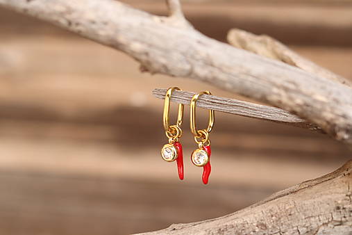 Náušnice chilli, zirkon