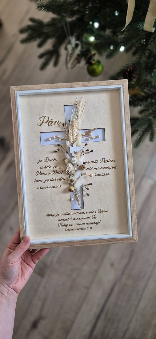 Dekorácie - Krížik ako pamiatka k sviatostiam (Pre kňaza) - 18220337_