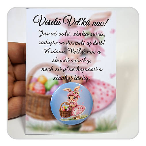 Magnetky - Veľkonočný pozdrav s magnetkou - Rozkošný zajo 15 - 18221124_