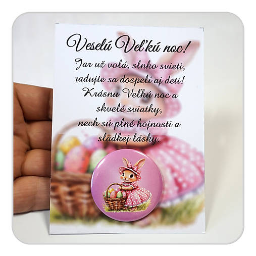 Magnetky - Veľkonočný pozdrav s magnetkou - Rozkošný zajo 16 - 18221128_