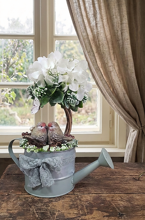 Dekorácie - ~ZAĽÚBENÉ VTÁČATKÁ~ - 18222615_