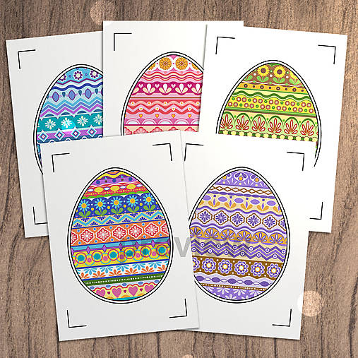 Papiernictvo - Veľkonočná pohľadnica Horizontal ornament - 18220547_