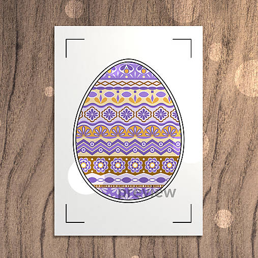 Papiernictvo - Veľkonočná pohľadnica Horizontal ornament (ornamenty) - 18220548_