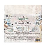Papier - Scrapbook papier 8x8 In shades of blue - 18223343_