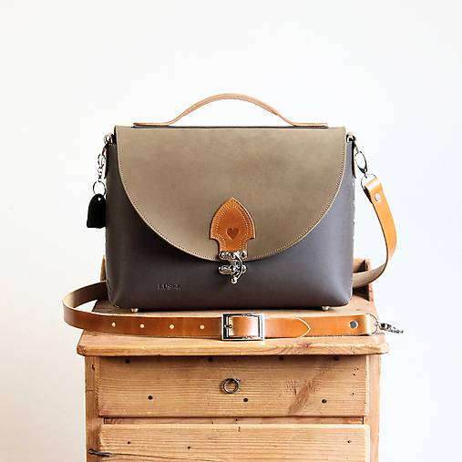 Kabelky - Kožená aktovka *Moss&Tan* - 18222934_