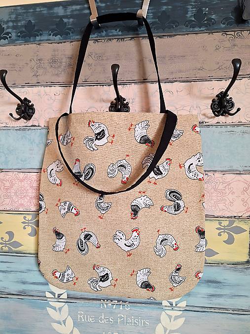 Nákupné tašky - Nákupní taška Kohoutci a slepičky - 18223108_