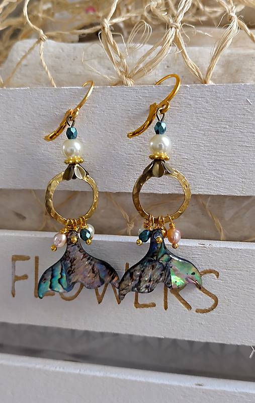 Náušnice - Morská víla - 18224778_