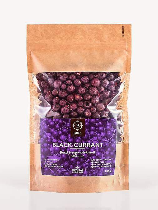 Mrazom sušená čierna ríbezľa