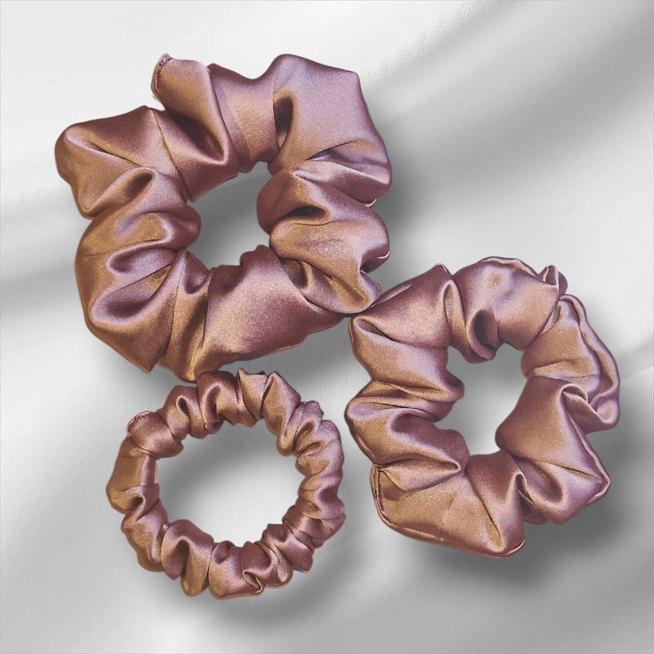 Hodvábna gumička do vlasov - pravý hodváb SilkByAG (Škoricová veľká L)