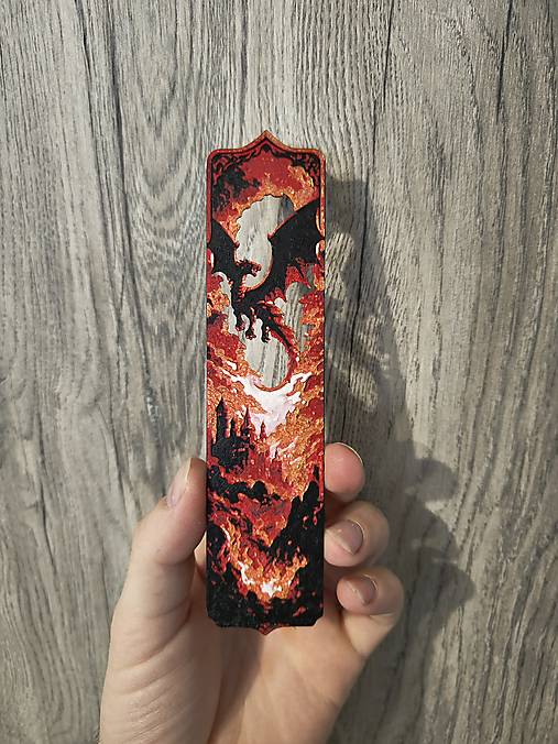 Papiernictvo - Knižná záložka s motívom draka #1 - 18224607_