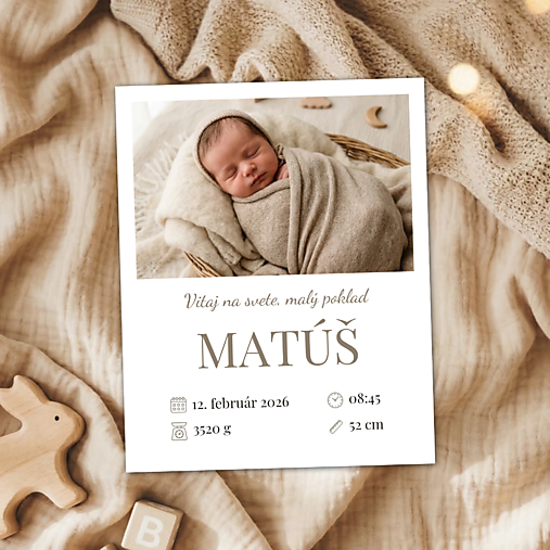 Magnetky - Personalizovaná magnetka k narodeniu dieťaťa - 18224897_